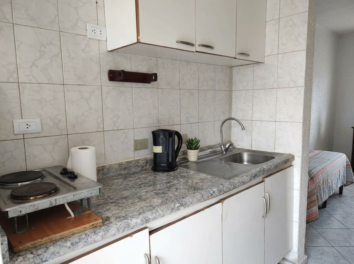 Cocina equipada del departamento